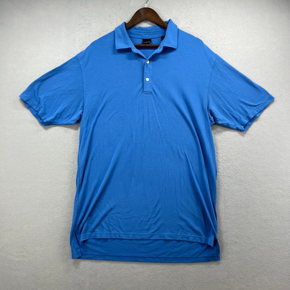Dunning Golf Other - Dunning Golf Polo Shirt Mens XL Blue Coolmax Modal Stretch Short Sleeve Preppy